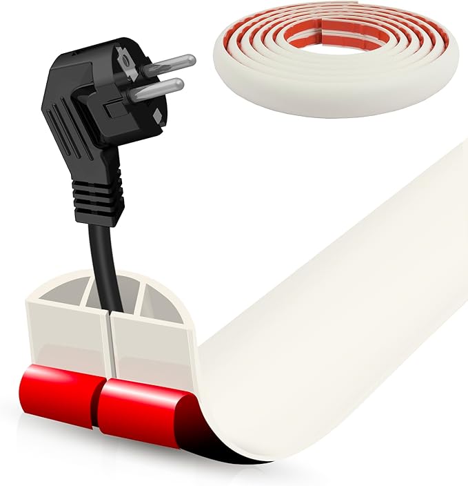 Floor Cord Cover Cable Cavity Self Adhesive Cord Hider Floor 10FT Floor Cable