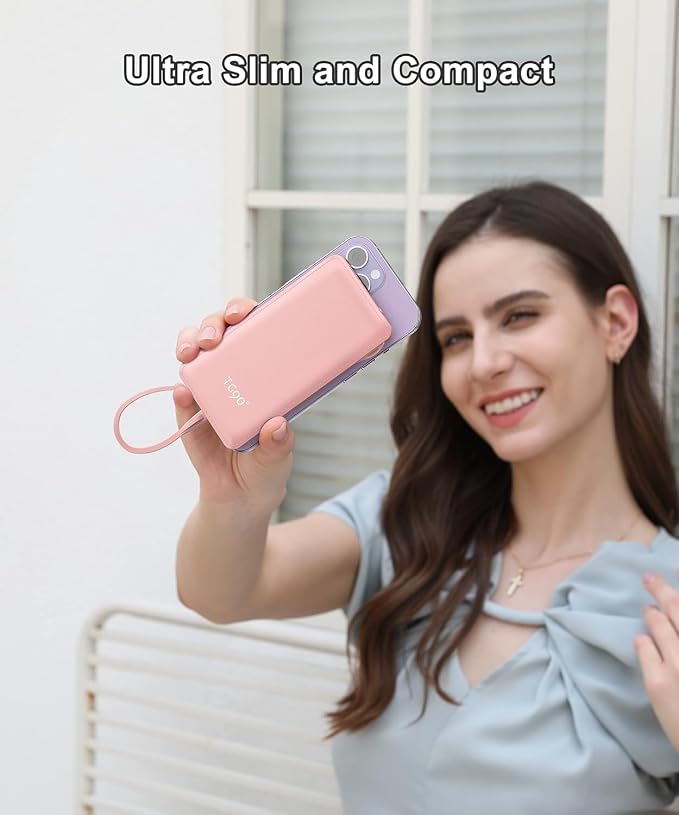 TG90° 2 Pack 10000mAh Portable Charger Slim Power Bank