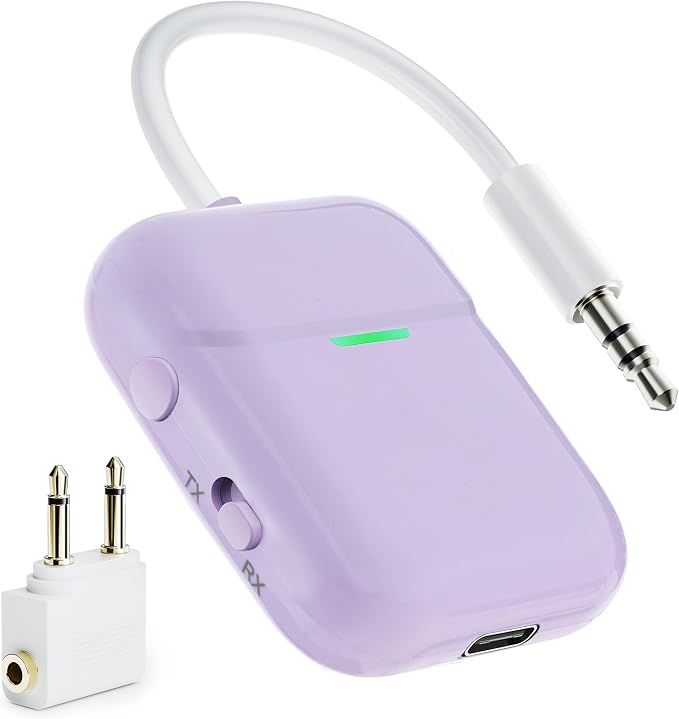 Nulaxy Air in-Flight Bluetooth Wireless Audio Transmitter Receiver