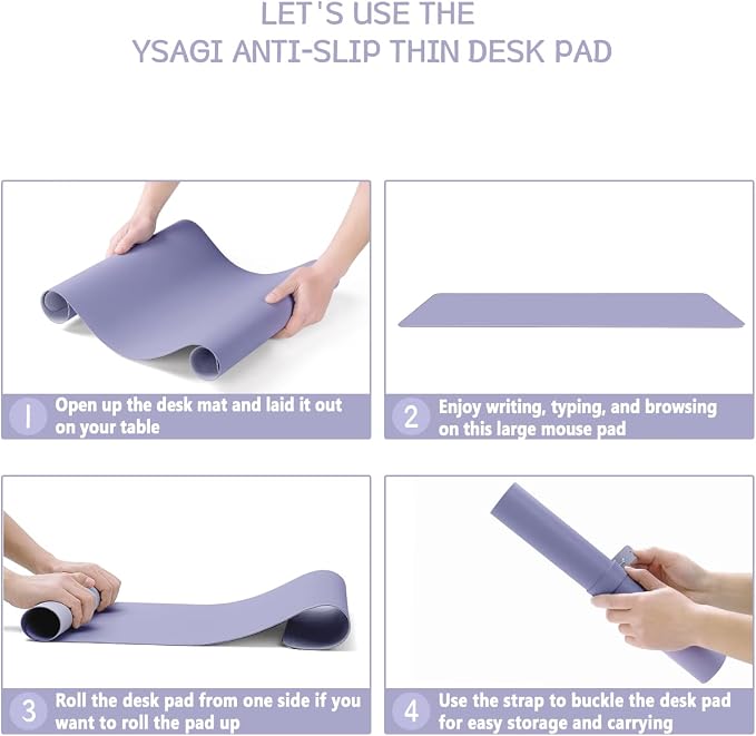 YSAGi Non-Slip Leather Desk Pad, Waterproof Laptop Computer Desk Keyboard Mat