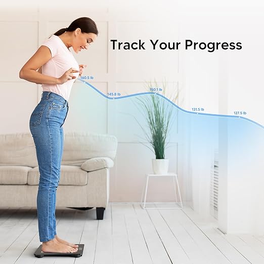 arboleaf Scale for Body Weight, Dual Charging Modes, Solar Power and Conventional Charging