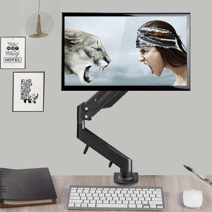Suptek Monitor Mount Gas Spring Monitor Arm Desk Mount Fully Adjustable Fits 17