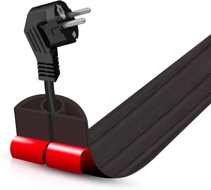 Floor Cord Cover Self Adhesive Cord Hider, 3.3FT Cable Management, Extension