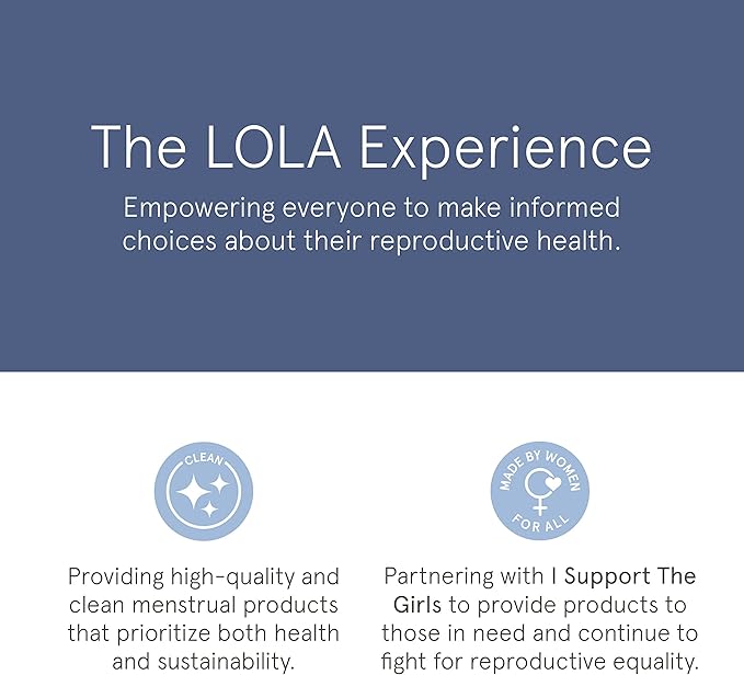 LOLA Regular Organic Tampons - 32 Count - Regular Non-Toxic Tampons, 100% Organic Cotton Tampon, Period Feminine Hygiene, Feminine Care Product Multipack, HSA FSA Approved