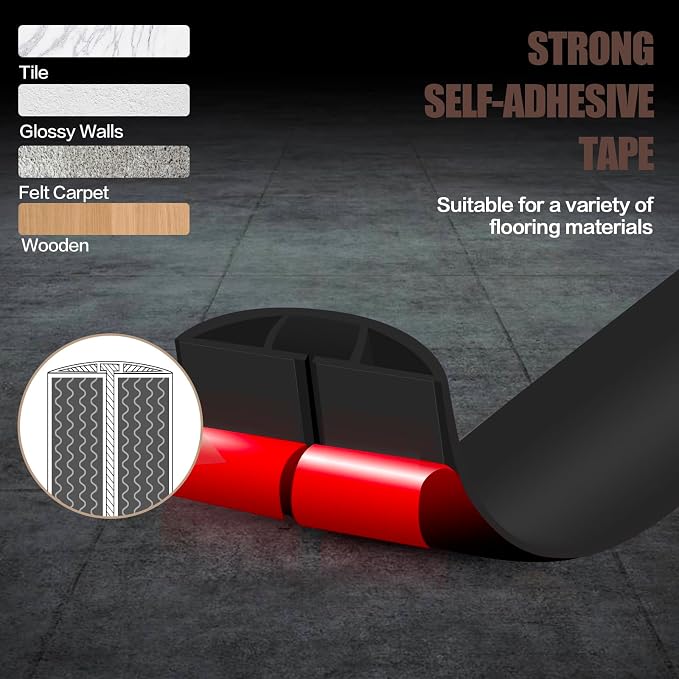 Floor Cord Cover Self Adhesive Cord Hider, 3.3FT Cable Management, Extension
