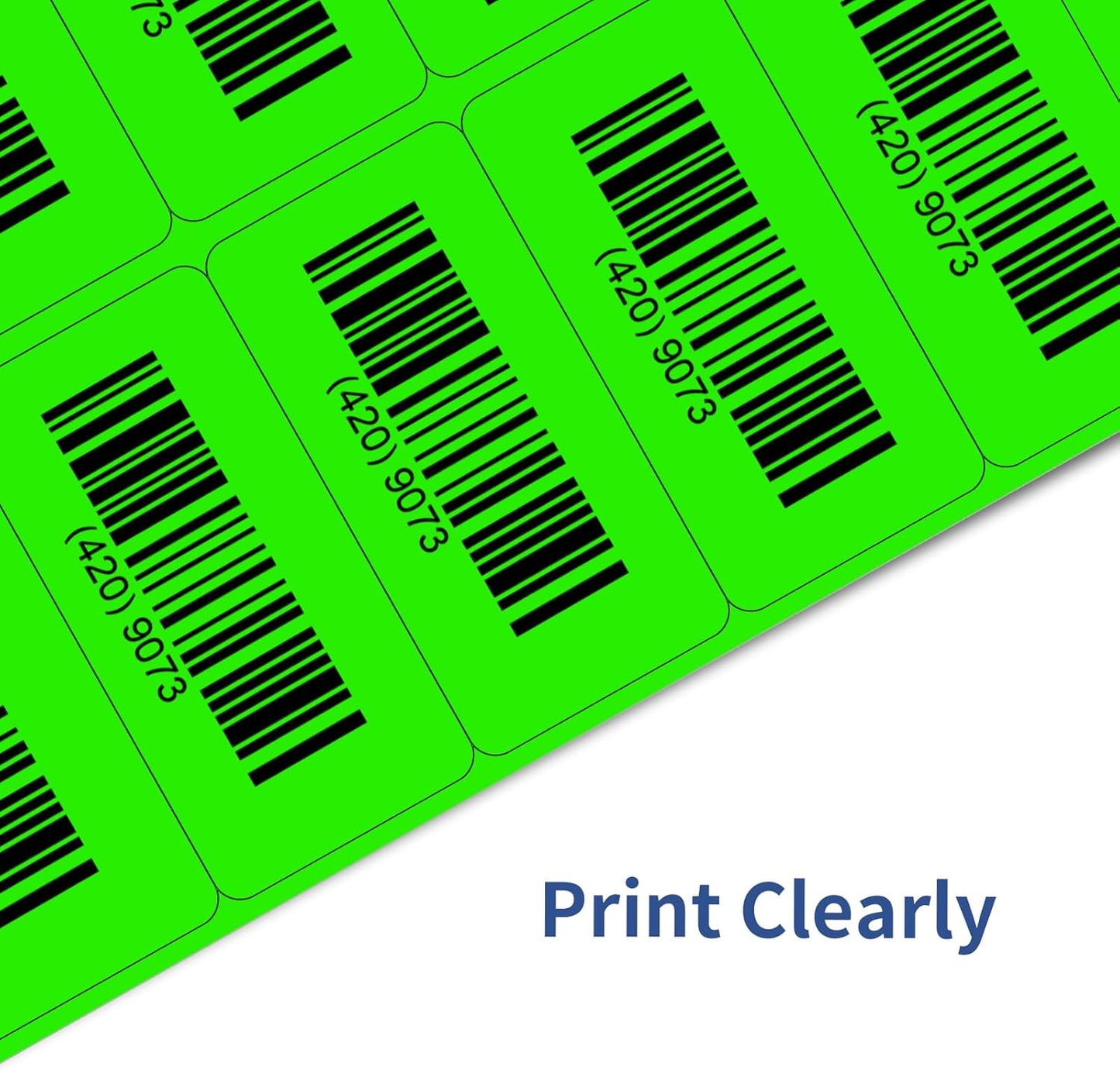 STARLIBOO Shipping Labels Stickers, 2"×4" Printable Fluorescent Mailing Labels for Laser/Inkjet Printing- Matte, Permanent Adhesive Sticker (Fluorescent Green)