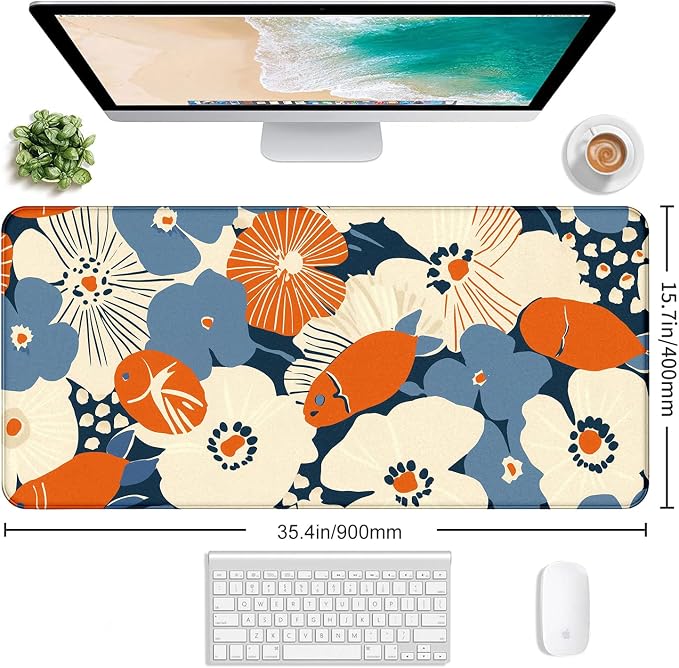 Cute Anime Flower Mouse Pad, Women's Office Desk Accessory Decoration, Expanded