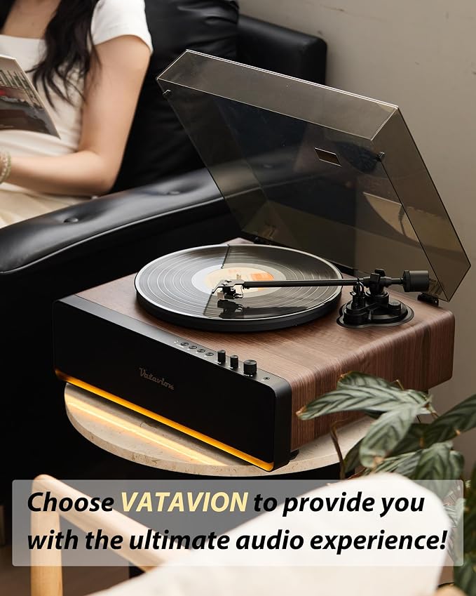Vinyl Record Player, High Fidelity Belt Drive Turntable