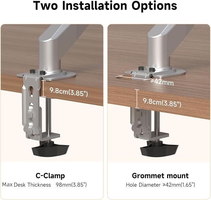 Suptek Single Monitor Mount Stand, Gas Spring Monitor Arm Desk Mount Fully