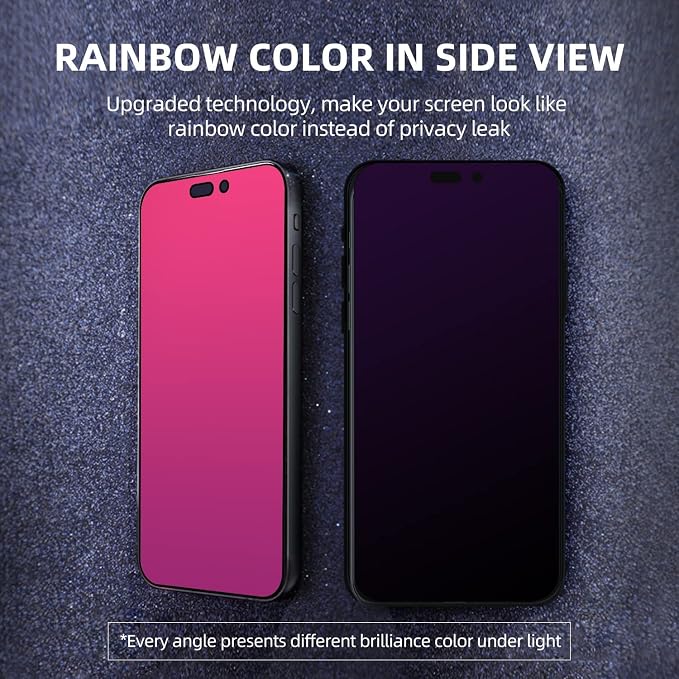 EGKimBa for iPhone 17 Pro Privacy Screen Protector, Gradient Color Tempered