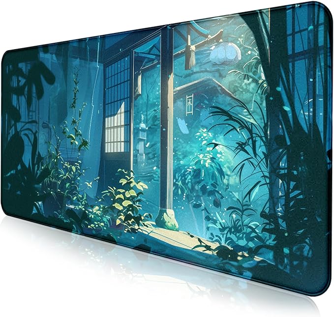 Anime Tropical Plants XL Extended Game Keyboard Pad, Women's Office Decoration