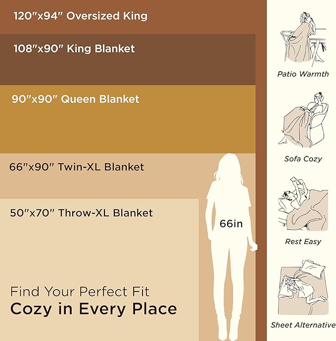 Bedsure 100% Cotton Blanket Queen Size for Bed - Breathable and Lightweight, Soft Cozy Textured Herringbone Woven Blanket for Summer Spring, Yellow, 90x90 inches