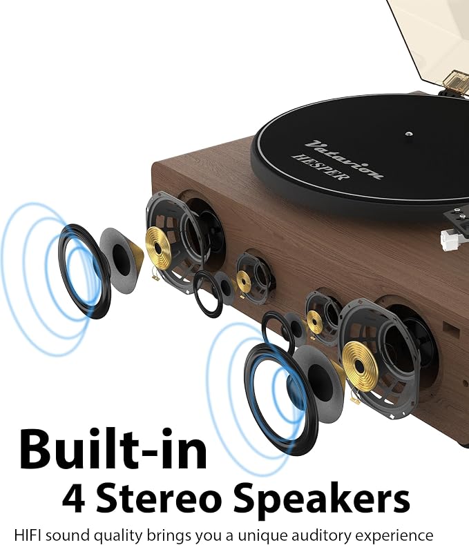 Vinyl Record Player, High Fidelity Belt Drive Turntable