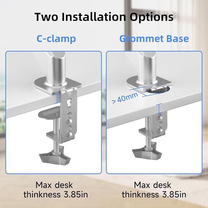 Suptek Single Monitor Mount Adjustable Gas Spring Monitor Arm Desk Mount Stand