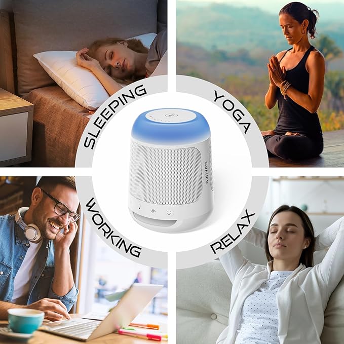 White Noise Machine for Sleeping with Night Light,Baby Sound Machine– 29 Soothing Sounds,Rechargeable White Noise Machine for Kids Adults Sleep, Mothers Day Gifts