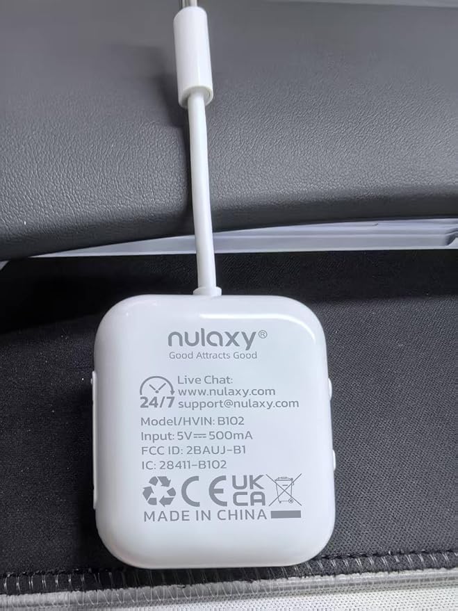 Nulaxy Air in-Flight Bluetooth Wireless Audio Transmitter Receiver