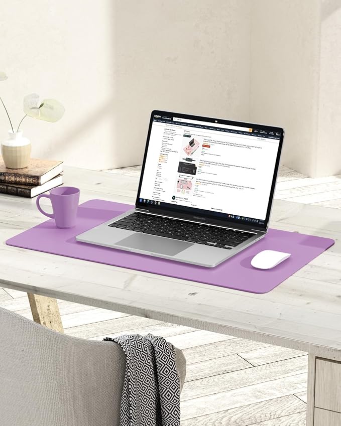 YSAGi Non-Slip Leather Desk Pad, Waterproof Laptop Computer Desk Keyboard Mat
