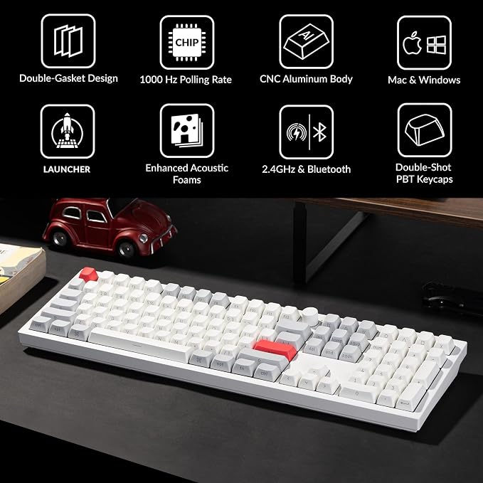 Keychron Q6 Max QMK/LAUNCHER Wireless Bluetooth/2.4GHz/USB-C Wired Custom