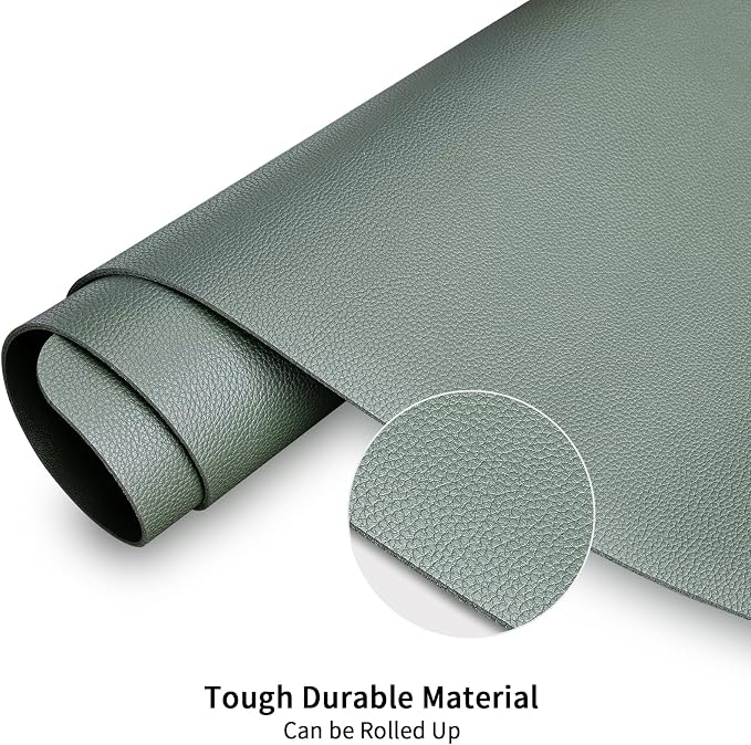 KINGFOM Desk Pad Office Desktop Protecter, PU Leather Desk Mat Blotters