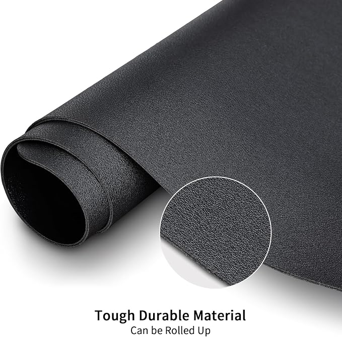 KINGFOM Desk Pad Office Desktop Protecter, PU Leather Desk Mat Blotters
