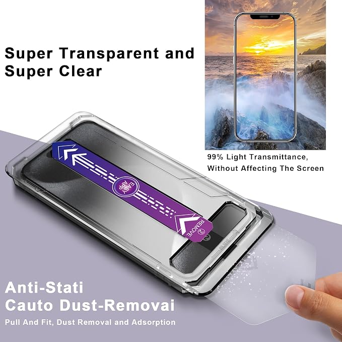 2 Pack Screen Protector for iPhone 11 / iPhon XR, 9H Tempered Glass, Full