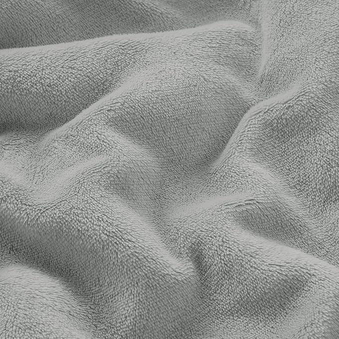 IR Imperial Rooms Sherpa Fleece Throw Blanket Twin Size for Couch - Thick and Warm Fluffy Blankets for Winter, Soft and Fuzzy Twin Blanket for Bed and Sofa, Light Grey, 60x80 Inches