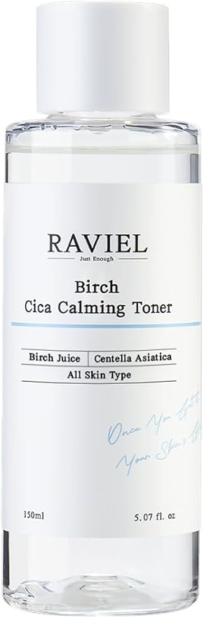 RAVIEL Birch CICA Barrier Repair Toner – Soothing & Deep Hydration for Sensitive, Dry, and Damaged Skin – Korean Skincare with Birch Sap & Centella Asiatica (5.07 fl oz)