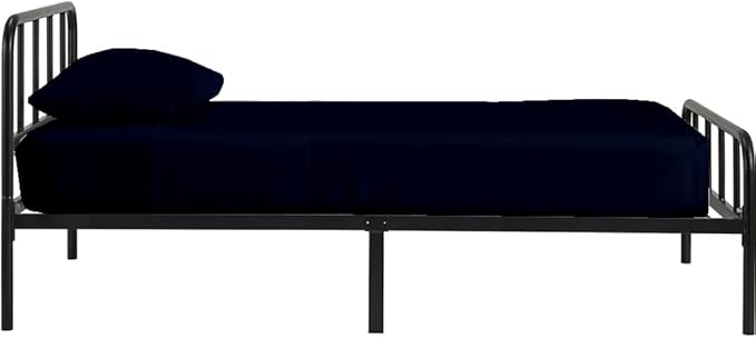 NON Sticky cotton 4 PC Cot Sheet Set 25x75, 100% Cotton Fitted Cot Sheet- Perfect for Narrow Twin/Rv Bunk/Camping , Sheets Cot Bunk Bed-Fits Upto 4-8'' Deep Mattress- Navy Blue Solid,(New_cotset_019)