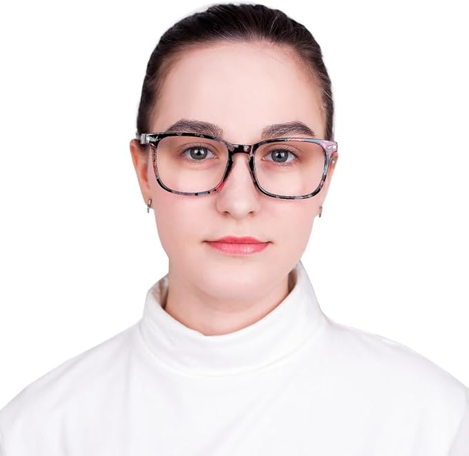 YEIN Bifocal Reading Glasses with Blue Light Blocking Lenses, Bifocal Reader for Women, Vintage Square frame with Spring Hinge (+0.50/+2.25 magnification)