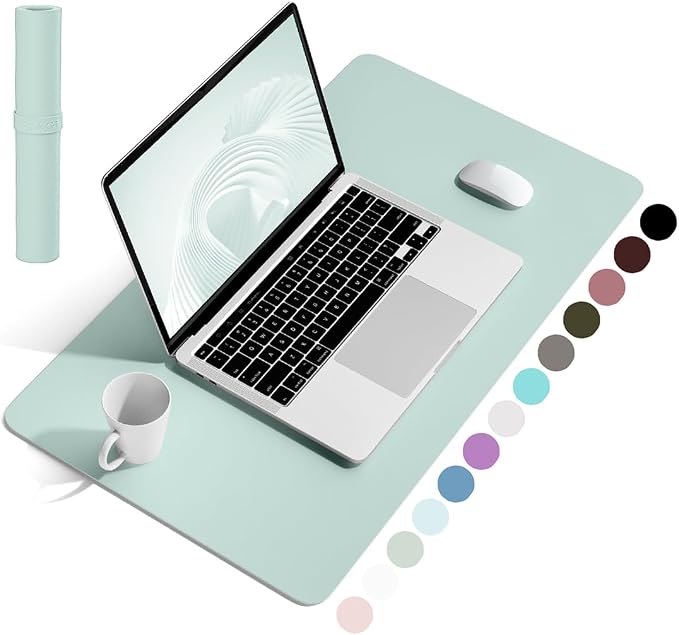 YSAGi Non-Slip Leather Desk Pad, Waterproof Laptop Computer Desk Keyboard Mat