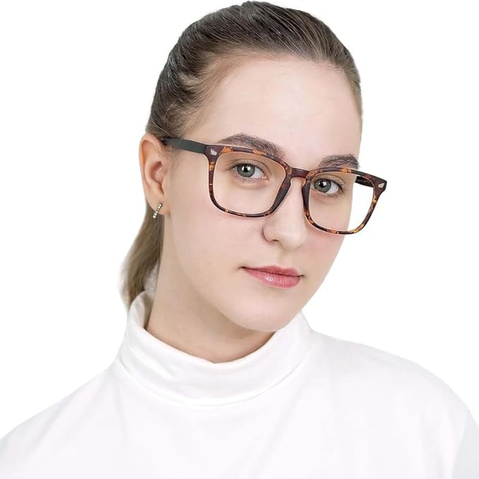 YEIN Bifocal Reading Glasses with Blue Light Blocking Lenses, Bifocal Reader for Women and Men, Vintage Square frame with Spring Hinge (+0.75/+3.50 magnification)