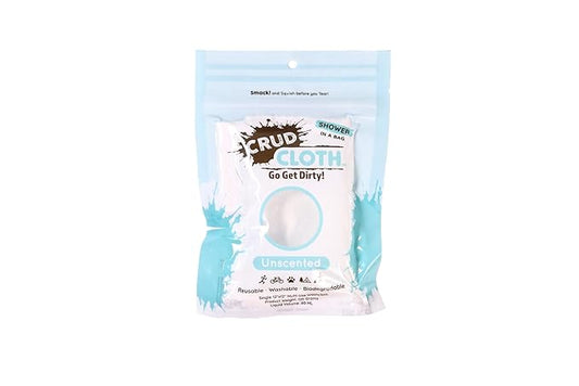 Shower In A Bag | Unscented (Pack of 7) | Biodegradable No Rinse Bathing Wipes For Camping, Backpacking, and Travel. Pre Soaped Disposable Washcloths and Body Wipes