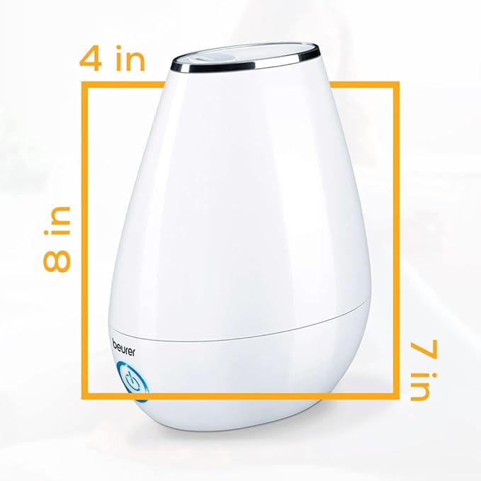 Beurer LB37 2in1 Essential Oil Diffuser & Air Humidifier|2L Tank, Night-Mode, Auto shut-off, for Bedrooms, Baby Kids Rooms|Choose from 10 Scents| Aromatherapy,Ultrasonic Air Vaporizer |Cool Mist,White