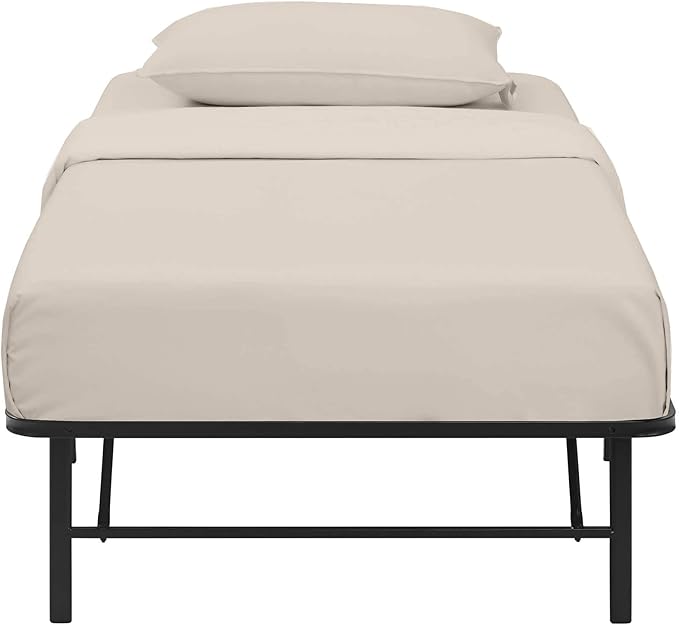 4-PC Fitted Sheet 30x80, 100% Cotton - Perfect for Narrow Twin/RV Bunk/Camping Cot/Guest Bed, Fits Up to 4-8" Deep Mattress - Beige Solid