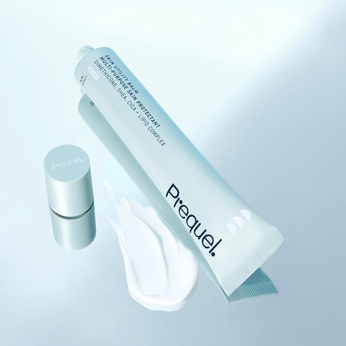 Prequel Skin Utility Balm. Advanced Occlusive Face Cream for Dry Skin, Moisturizer for Sensitive Skin. Thick Non-Comedogenic Barrier Protection with Dimethicone and Shea Butter. 1.7oz Tube