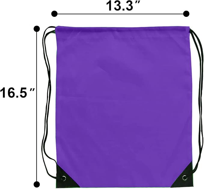 Drawstring Backpack Bulk 70Pcs String Backpack Drawstring Bags Cinch Bag Sackpack for Men Women Gym(Purple)