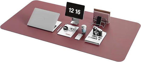 YSAGi Non-Slip Leather Desk Pad XL Size, Waterproof Laptop Computer Desk