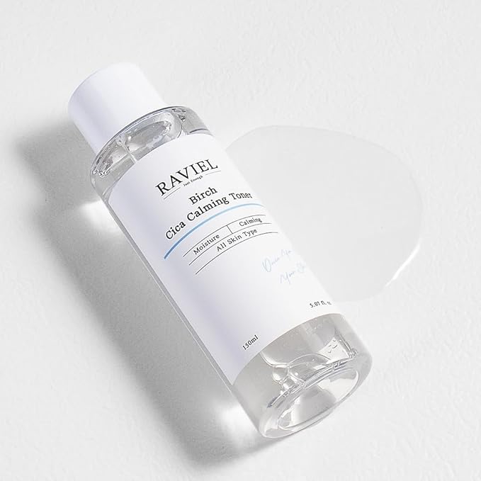 RAVIEL Birch CICA Barrier Repair Toner – Soothing & Deep Hydration for Sensitive, Dry, and Damaged Skin – Korean Skincare with Birch Sap & Centella Asiatica (5.07 fl oz)