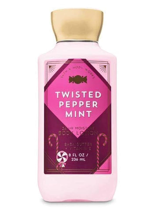 Bath & Body Works Shea & Vitamin E Lotion Twisted Peppermint 8oz