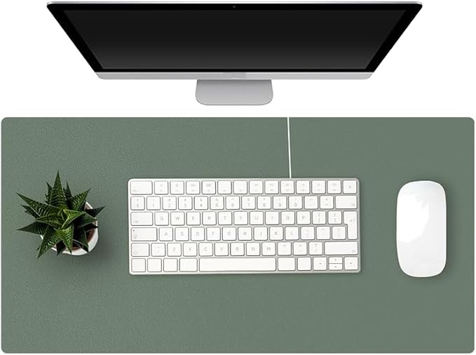 KINGFOM Desk Pad Office Desktop Protecter, PU Leather Desk Mat Blotters
