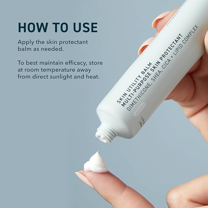 Prequel Skin Utility Balm. Advanced Occlusive Face Cream for Dry Skin, Moisturizer for Sensitive Skin. Thick Non-Comedogenic Barrier Protection with Dimethicone and Shea Butter. 1.7oz Tube