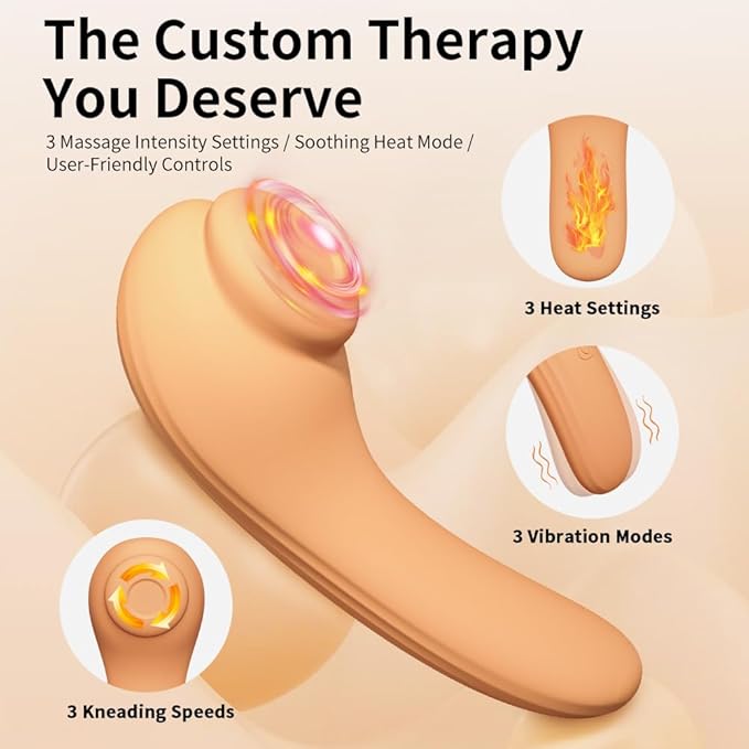 TMJ Relief Products Jaw Massager,Neck Massager with Rolling,Vibrating and Heating, Real-Like Massage for TMJ Jaw & Neck Pain Relief, Stiff Jaw, Tension, Stiffness and Headaches
