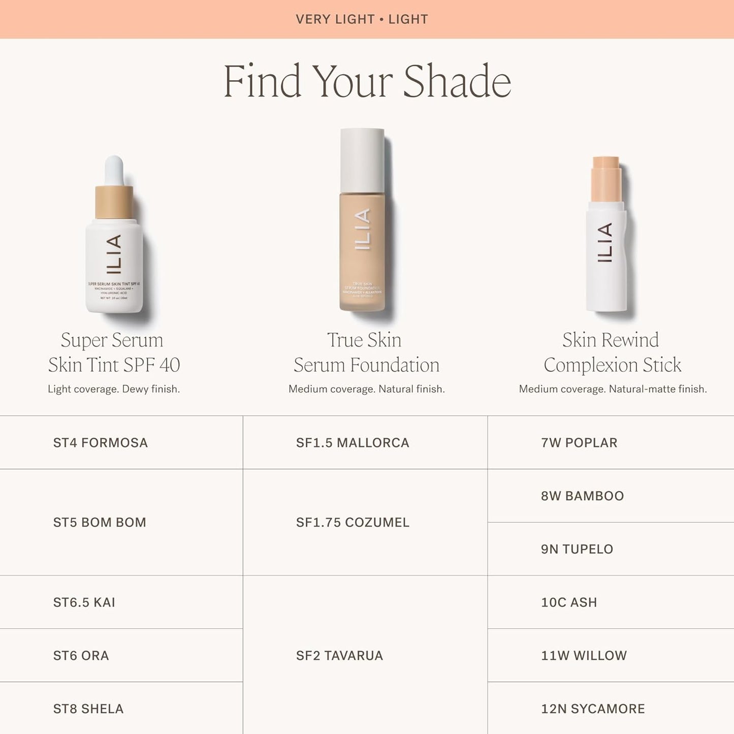 ILIA - Skin Rewind Complexion Stick - Foundation + Concealer + Skincare | Non-Toxic, Vegan, Cruelty-Free, Clean Makeup (8W - Bamboo, 0.35 oz | 10 g)