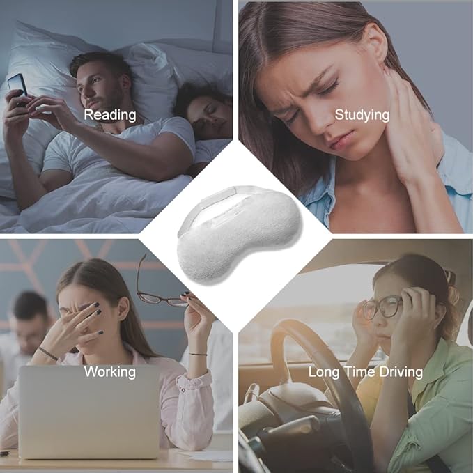 Umisleep Lavender Eye Mask, Aromatherapy Weighted Sleep Mask for Dry Eyes Men Women, Microwave Heated Hot Therapy Eye Cover Moist Compression Pain Relief, Eye Pillow for Puffy Eyes, Sinus Pain, Grey