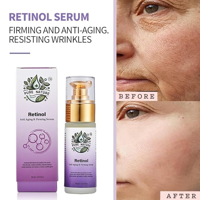 Retinol Serum For Face Reduces Wrinkles & Firms The Skin High-Strength Retinol Serum For Boosting Collagen Improving Skin Elasticity Enhancing Hydration & Skin Barrier Strengthening 1.01 fl oz