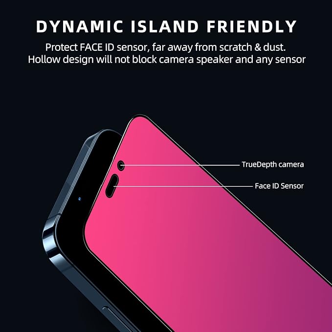 EGKimBa for iPhone 17 Pro Privacy Screen Protector, Gradient Color Tempered