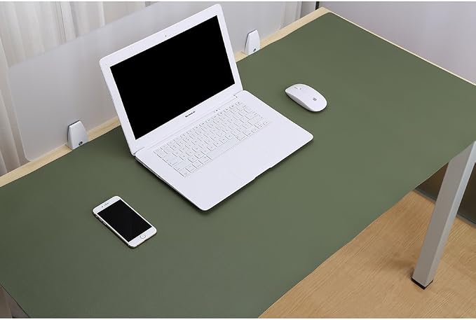 KINGFOM Desk Pad Office Desktop Protecter, PU Leather Desk Mat Blotters