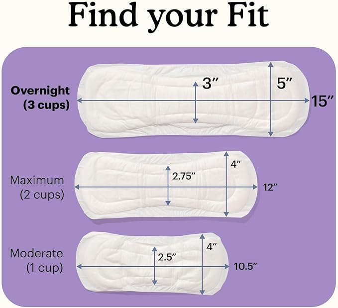Because Incontinence Pads for Women - Extra Heavy Absorbency, Overnight Postpartum Incontinence Liners, 12hr Nighttime Leak-Free Protection, 20 Count