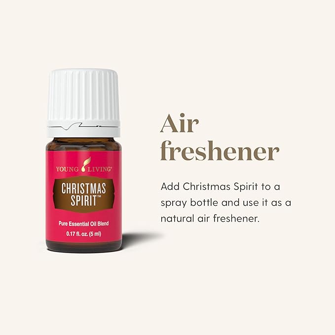 Young Living Christmas Spirit 5 ml - Festive Aroma for Holiday Delight - Orange, Cinnamon Bark, Spruce Blend - Uplifting Ambiance, Travel Essential Oil