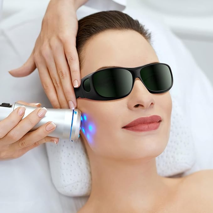 Viconor Laser Safety Glasses, Eye Protection for Red Light Therapy 200-1000nm Wavelength, Tanning Goggles Effective Filtering IPL, UV, LED Rays for Tanning Bed Laser Hair Remova